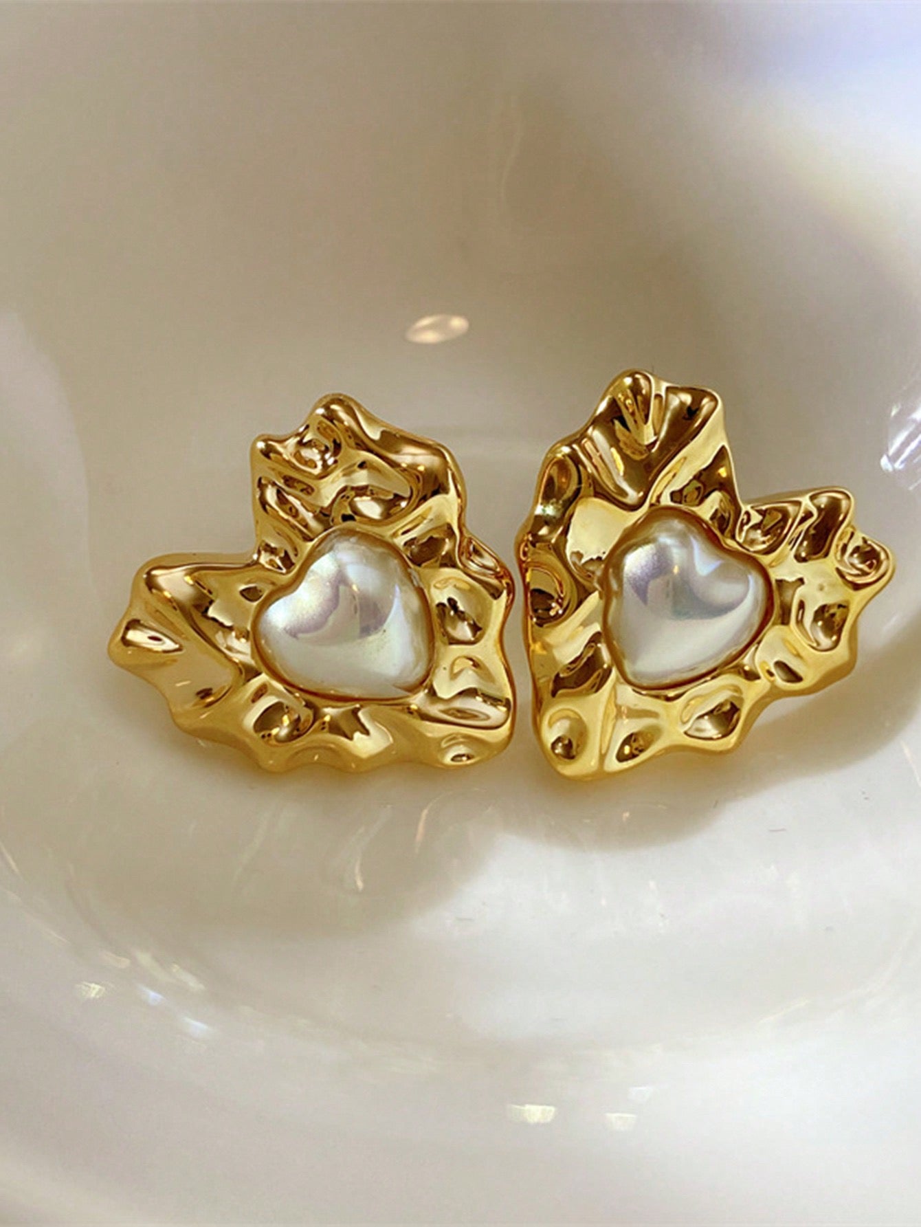 Big Heart Stud Earrings