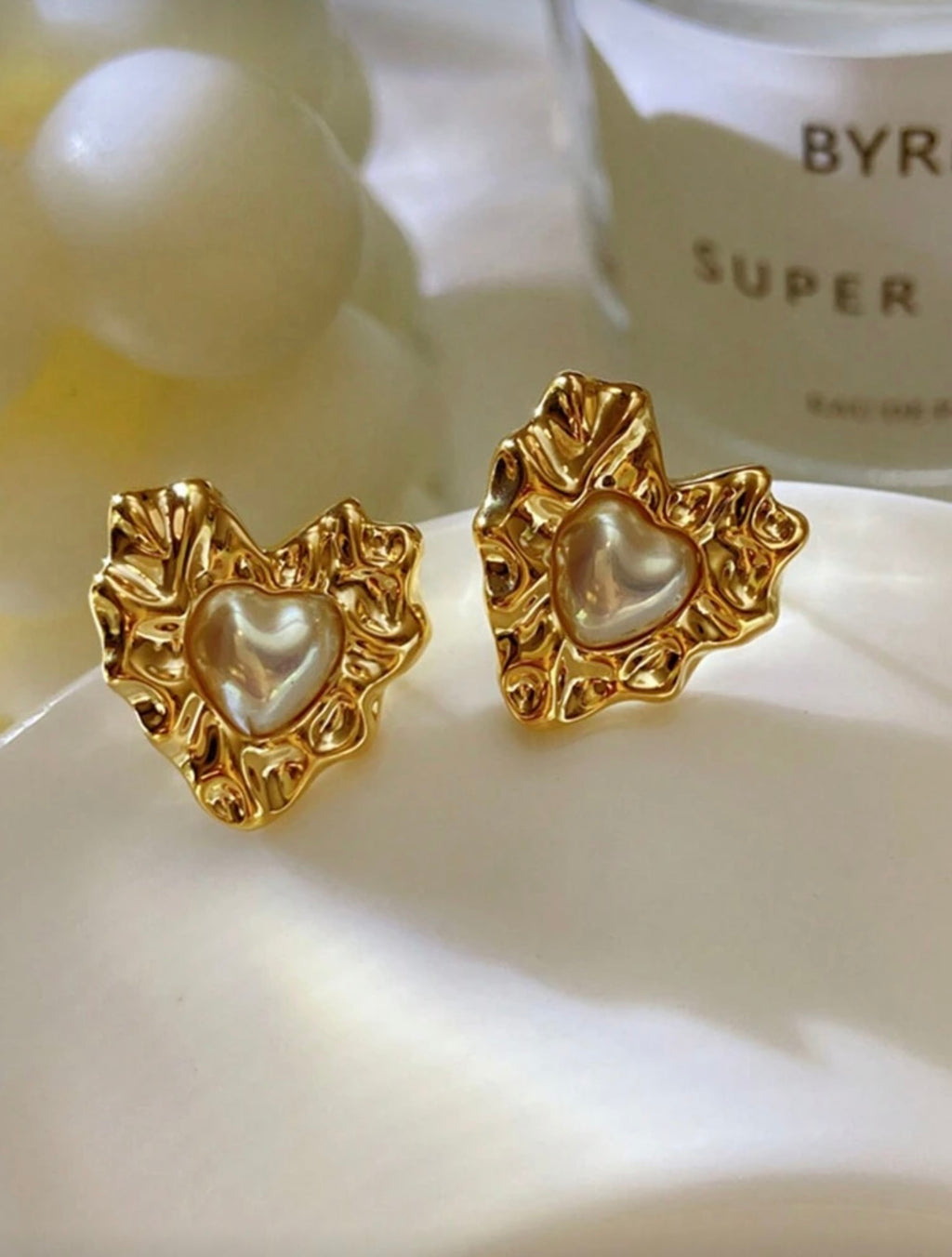 Big Heart Stud Earrings