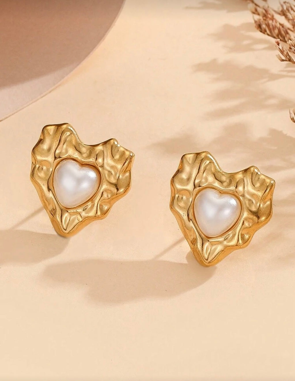 Big Heart Stud Earrings