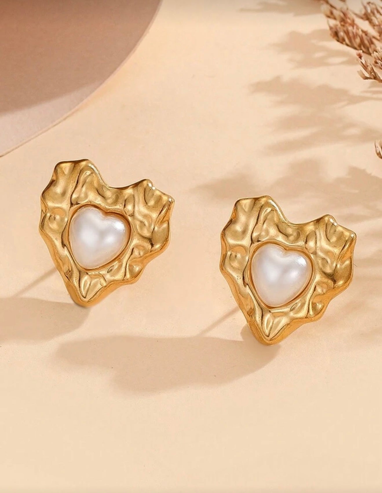 Big Heart Stud Earrings