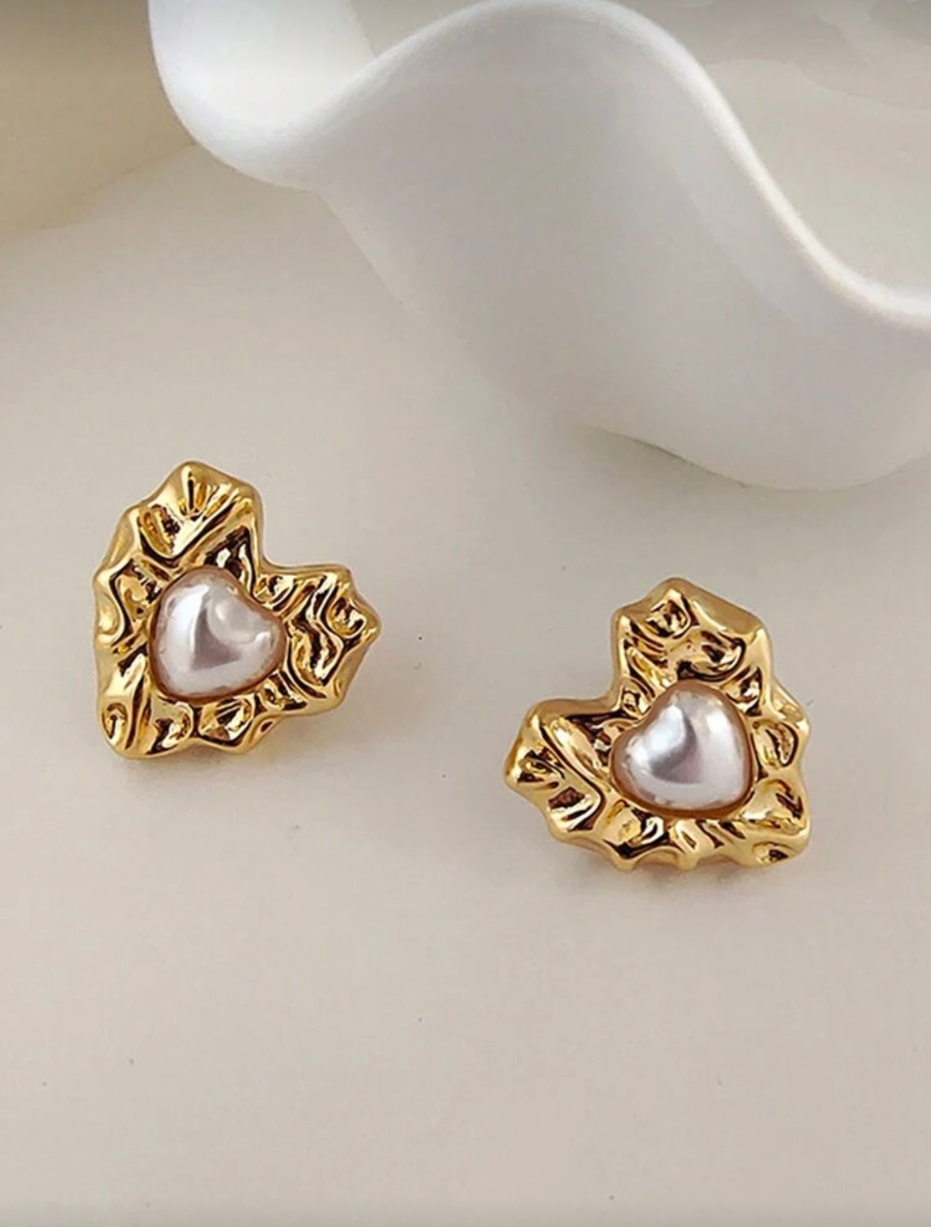 Big Heart Stud Earrings