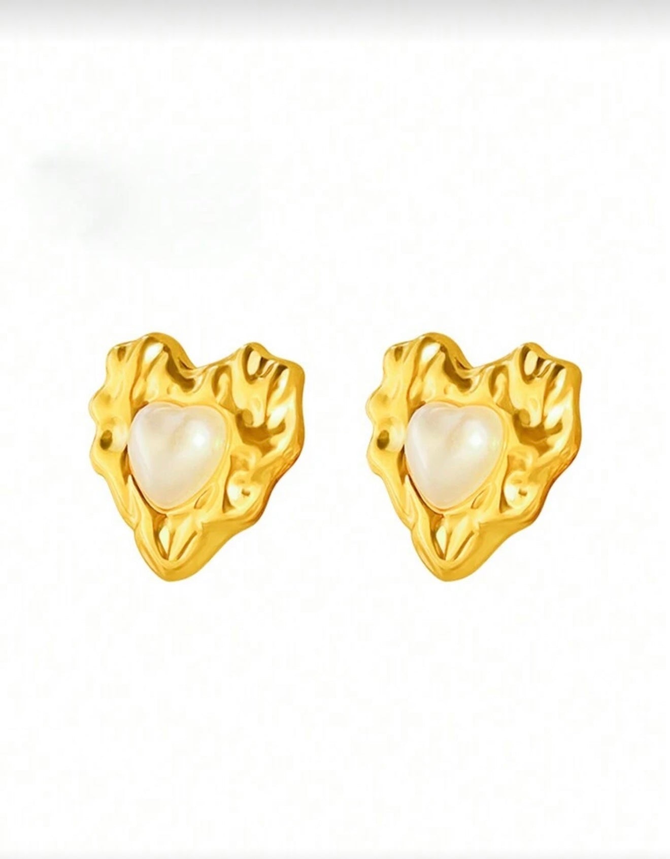 Big Heart Stud Earrings