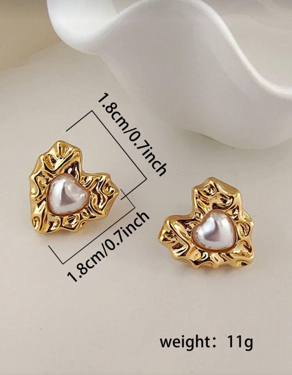 Big Heart Stud Earrings