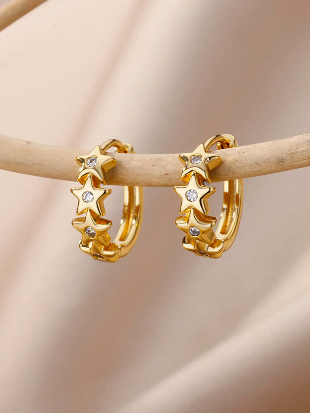 Minimalist Star Hoop Earrings