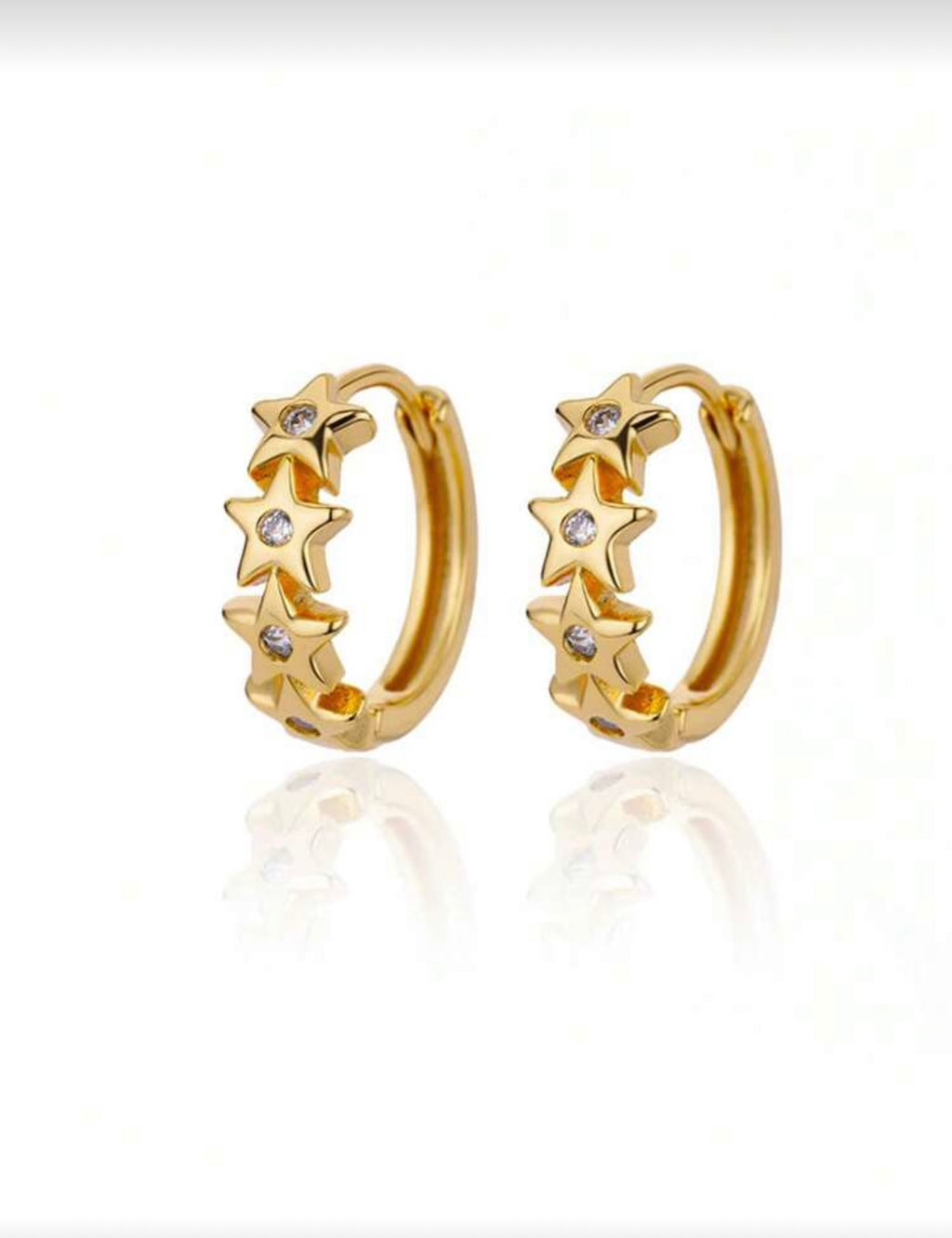Minimalist Star Hoop Earrings