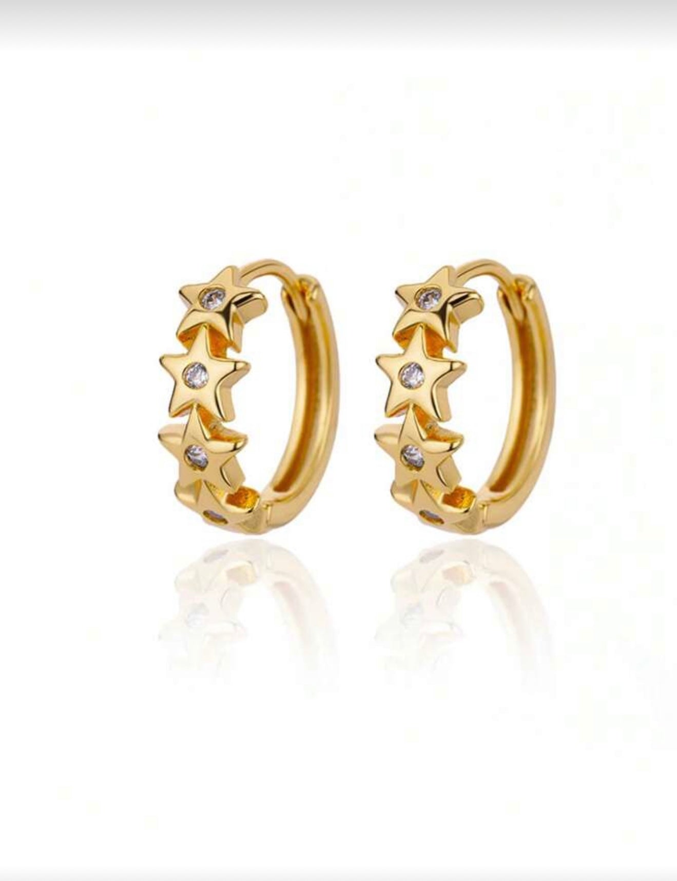 Minimalist Star Hoop Earrings