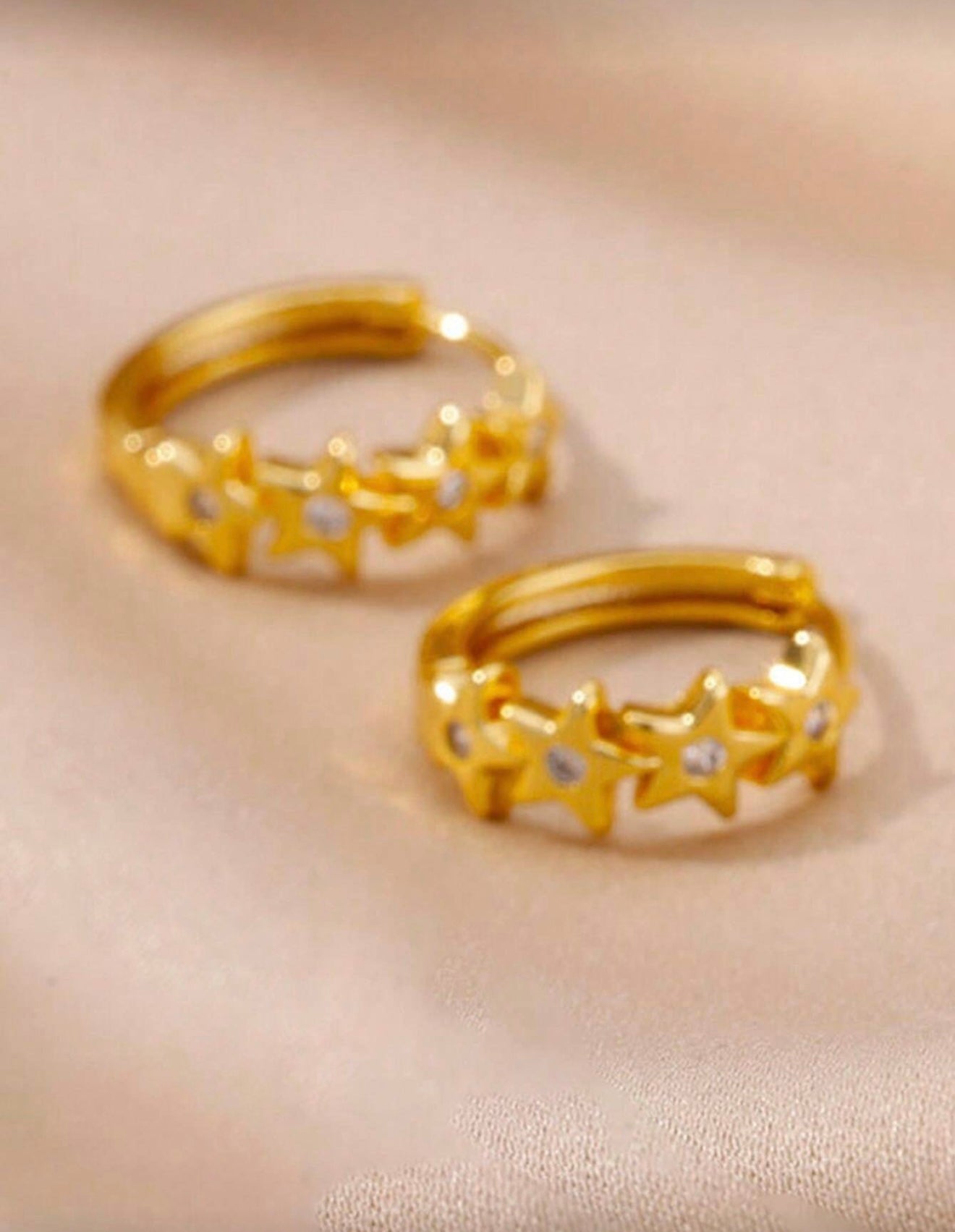 Minimalist Star Hoop Earrings