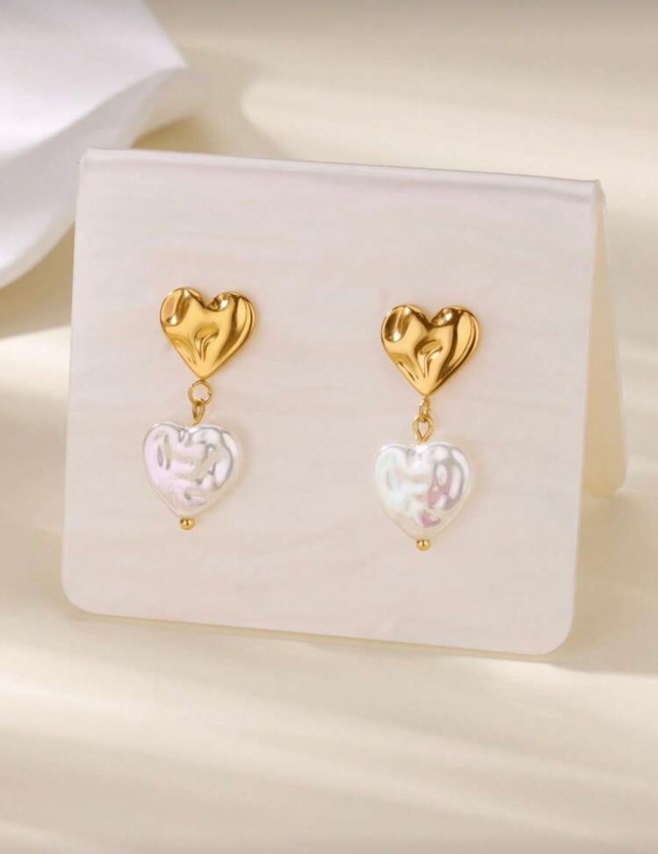 Sweet Texture Heart Earrings