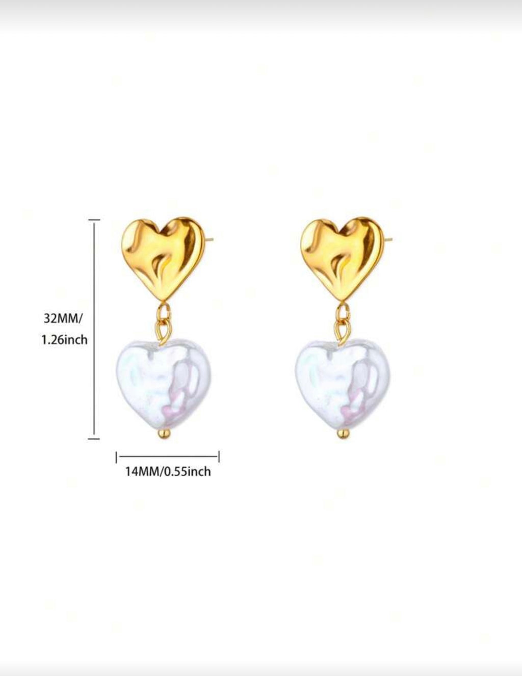 Sweet Texture Heart Earrings
