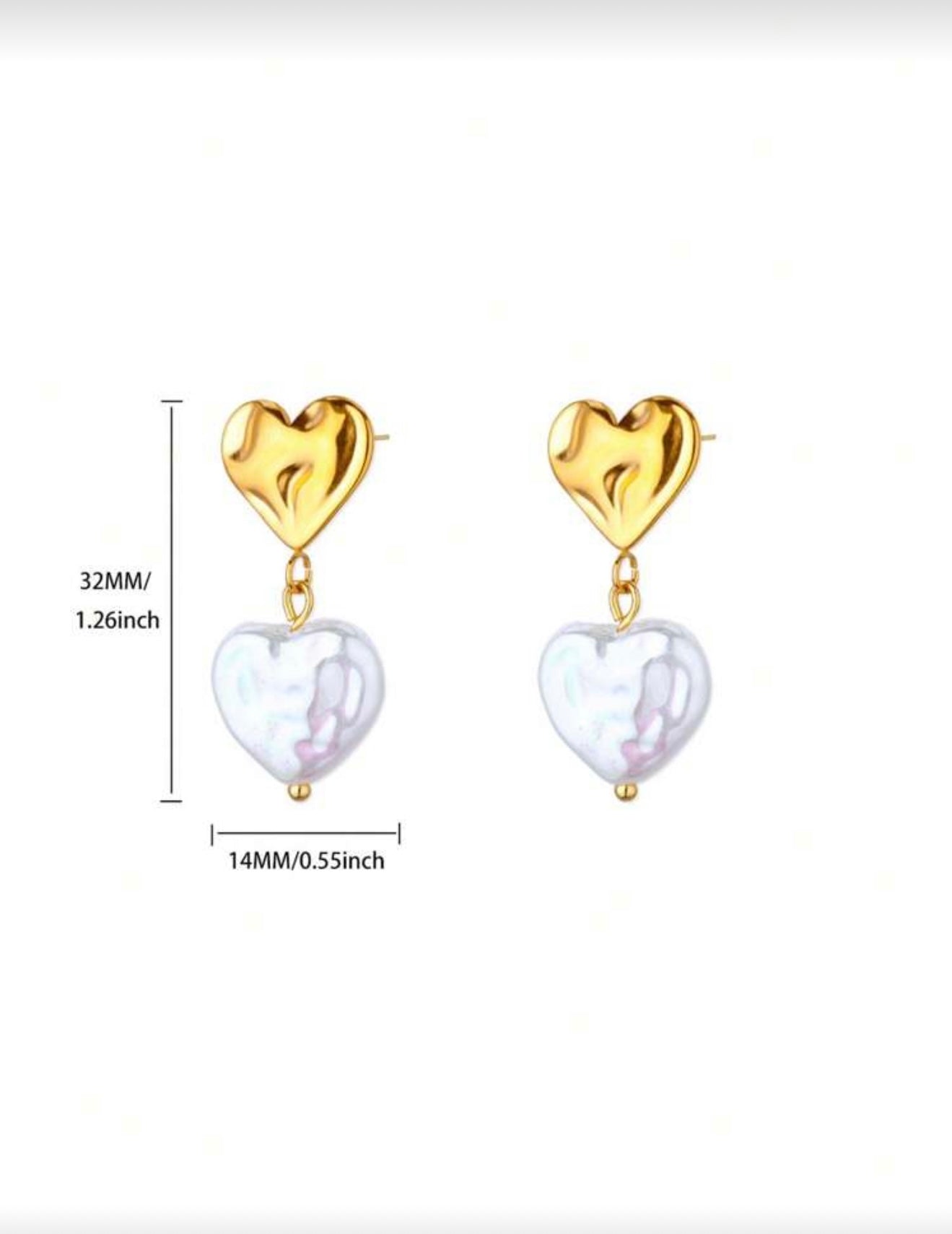 Sweet Texture Heart Earrings