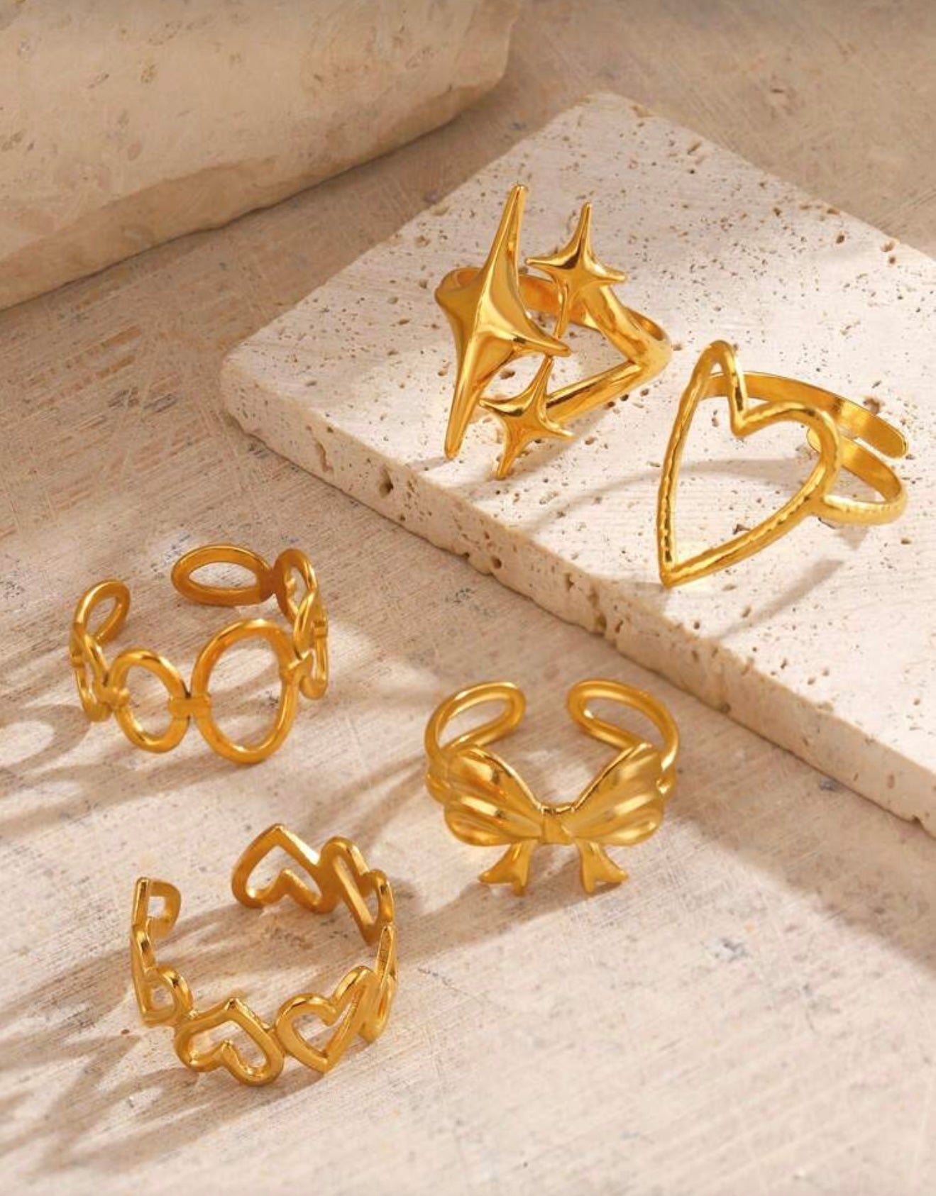 Star & Heart Shaped Set Rings